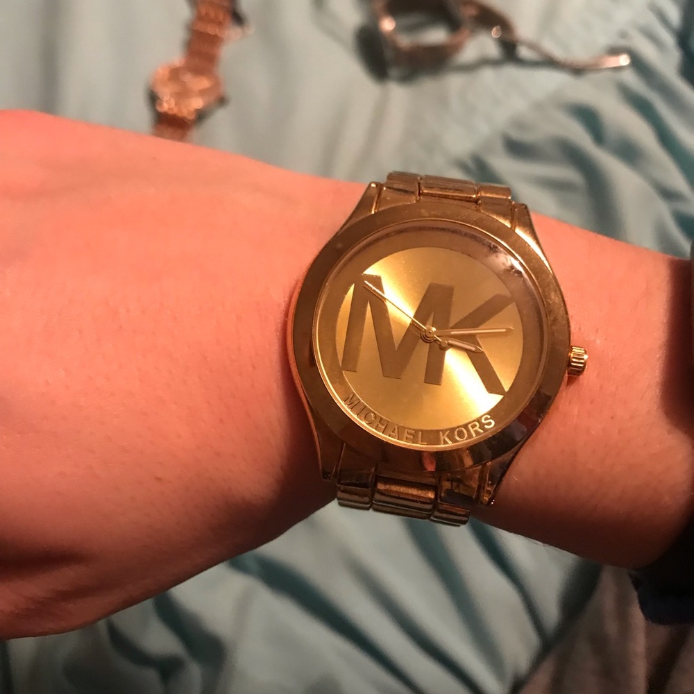Like new gold Michael Kors watch